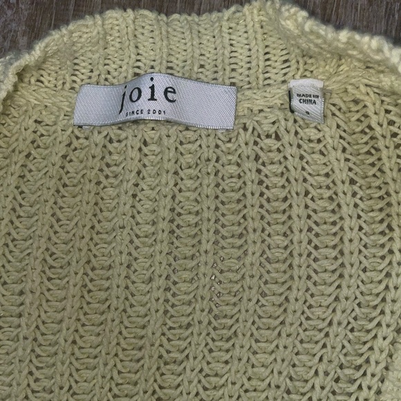 JOIE Deming Cardigan In Yellow | Cotton/Linen - Picture 5 of 7